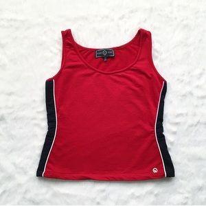 Red and Black St. John Sport Tank Top